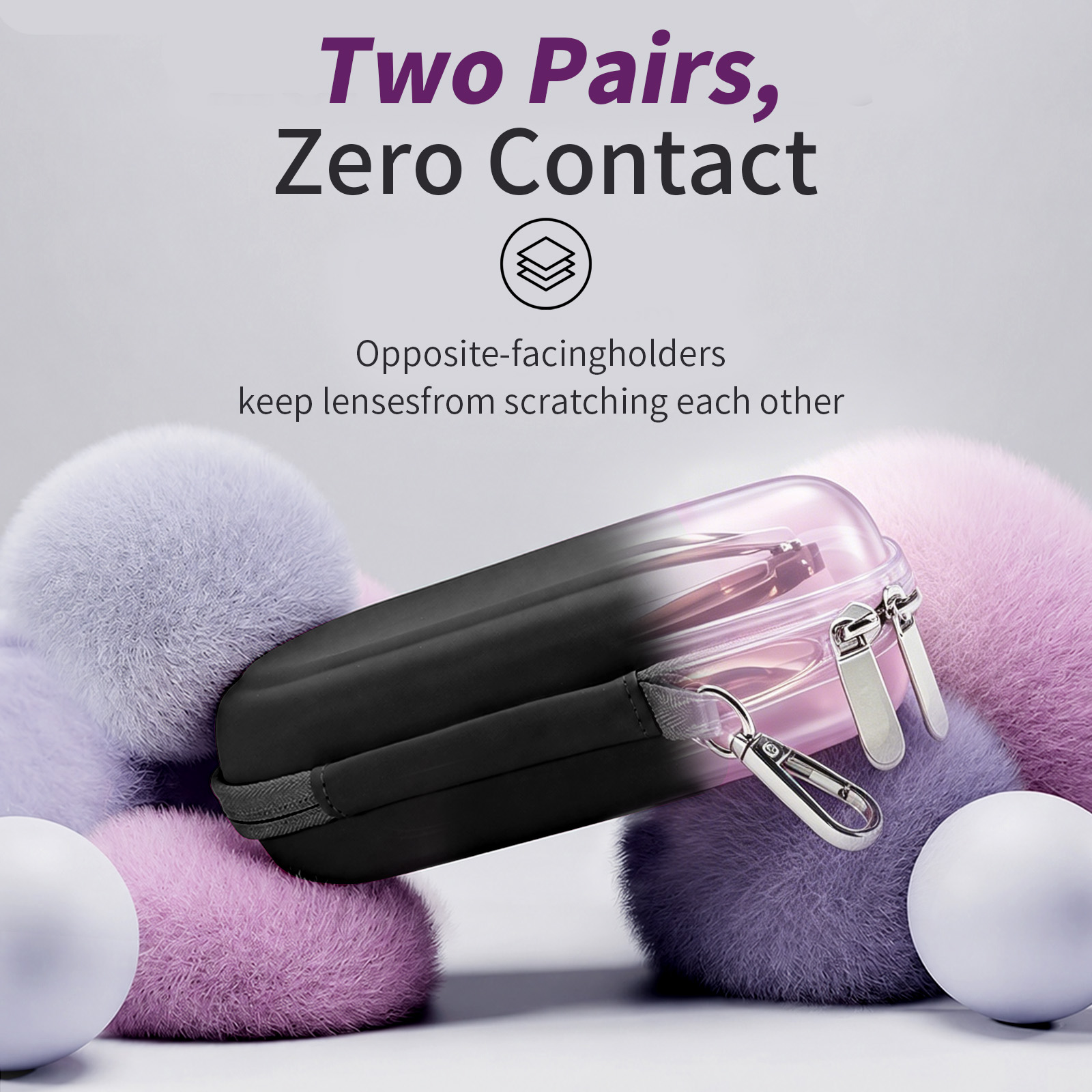 Hard Shell Double Glasses Case - Travel Organizer Men recension och pris