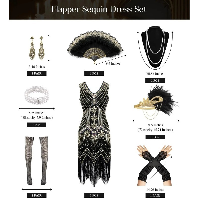Disfraz 1920s Flapper Dresses  - Men'S Accessories In The 1920S recension och pris