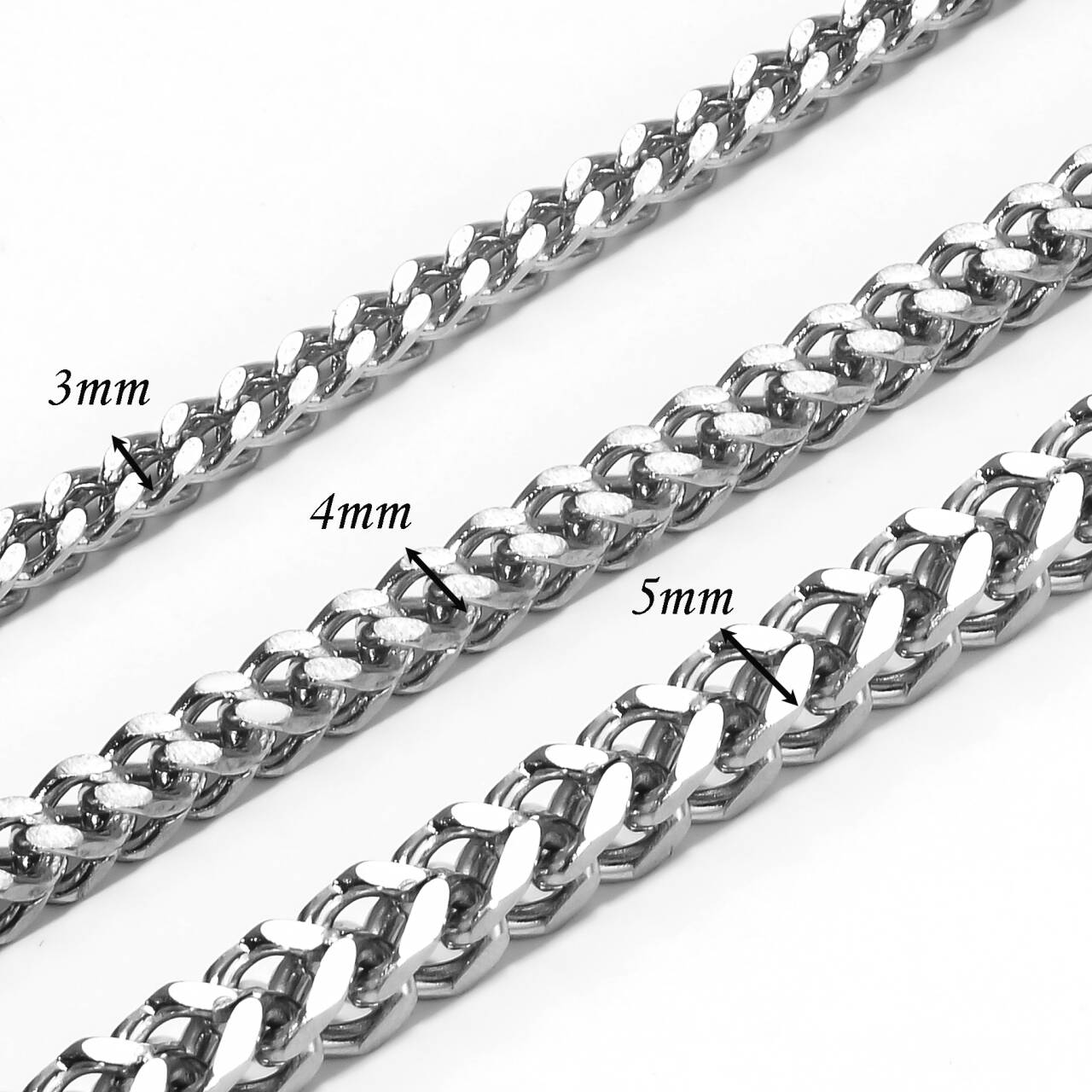 Stainless Steel Link Wheat Bra - Men Accessories Neck Chain recension och pris
