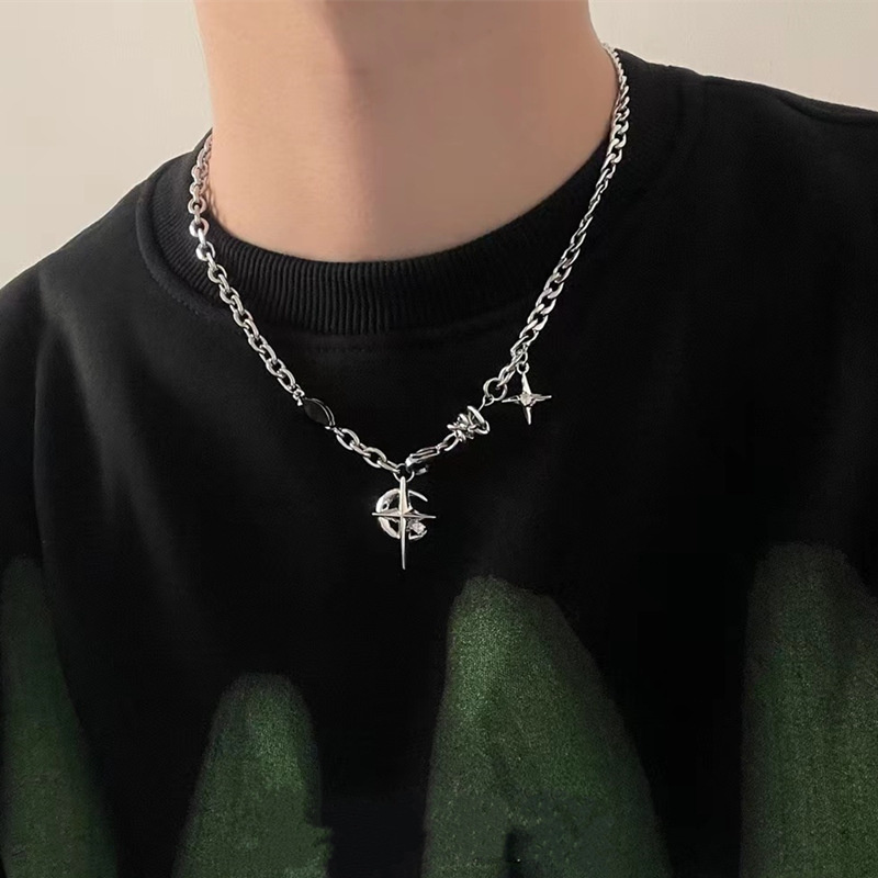 2023 Korean Fashion Goth Punk  - Men Accessories Neck Chain recension och pris