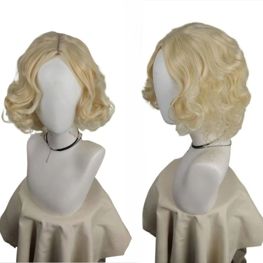 Short Platinum Blonde Curly Wi - Men'S Accessories In The 1920S recension och pris