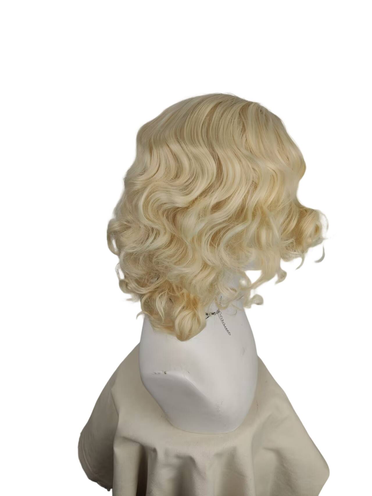 Short Platinum Blonde Curly Wi - Men'S Accessories In The 1920S recension och pris